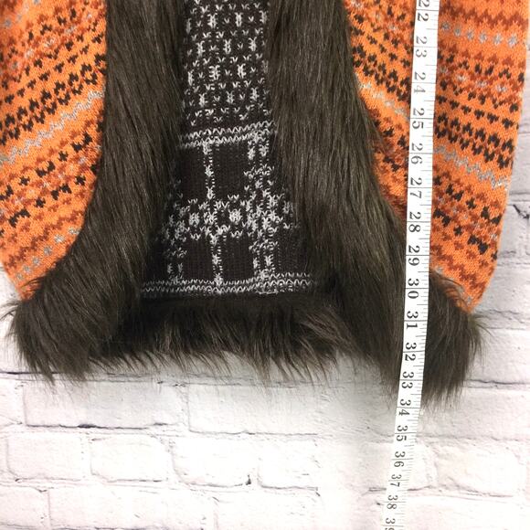 Forever 21 Boutique Women's Penny Lane Faux Fur Knit Sleeveless Open Vest Size L - Picture 10 of 10